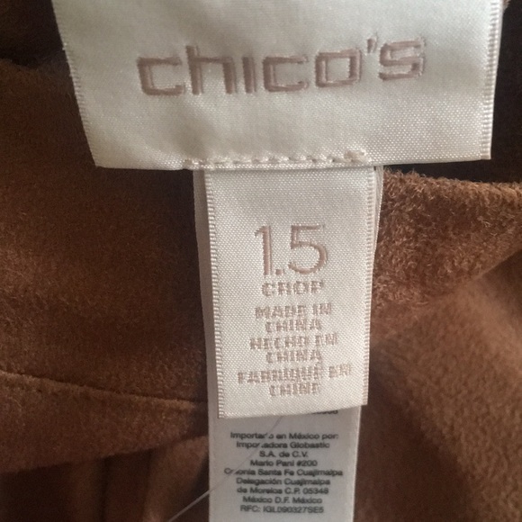 Chico’s wide crop, faux suede, NWT - Picture 5 of 11